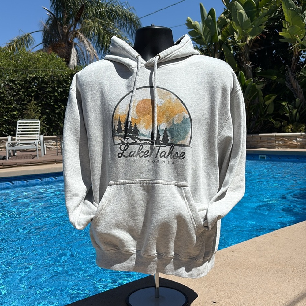 Lake Tahoe California Grey Hoodie